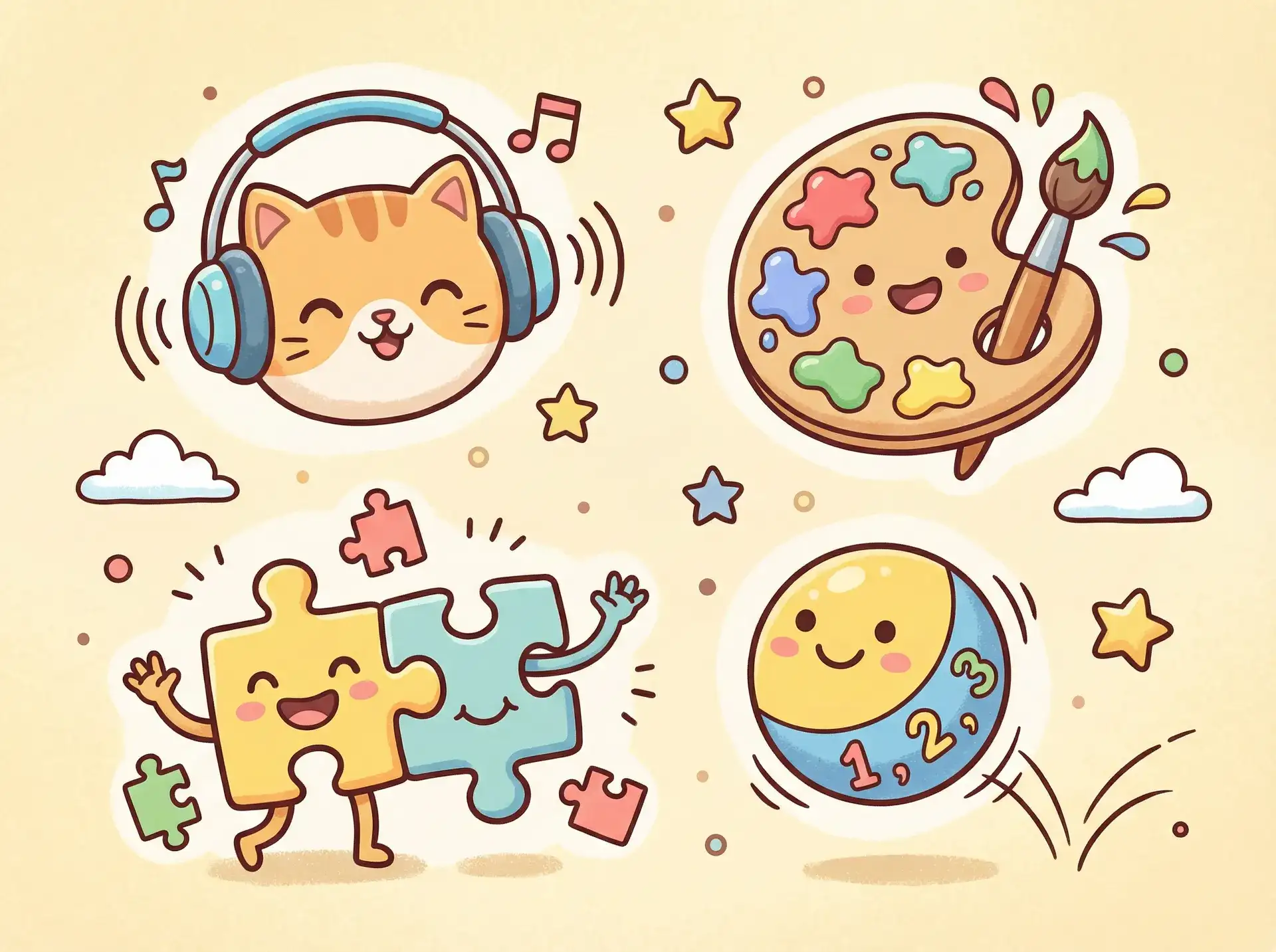 小朋友的手工作品 - 哎吔女朋友 益智创作